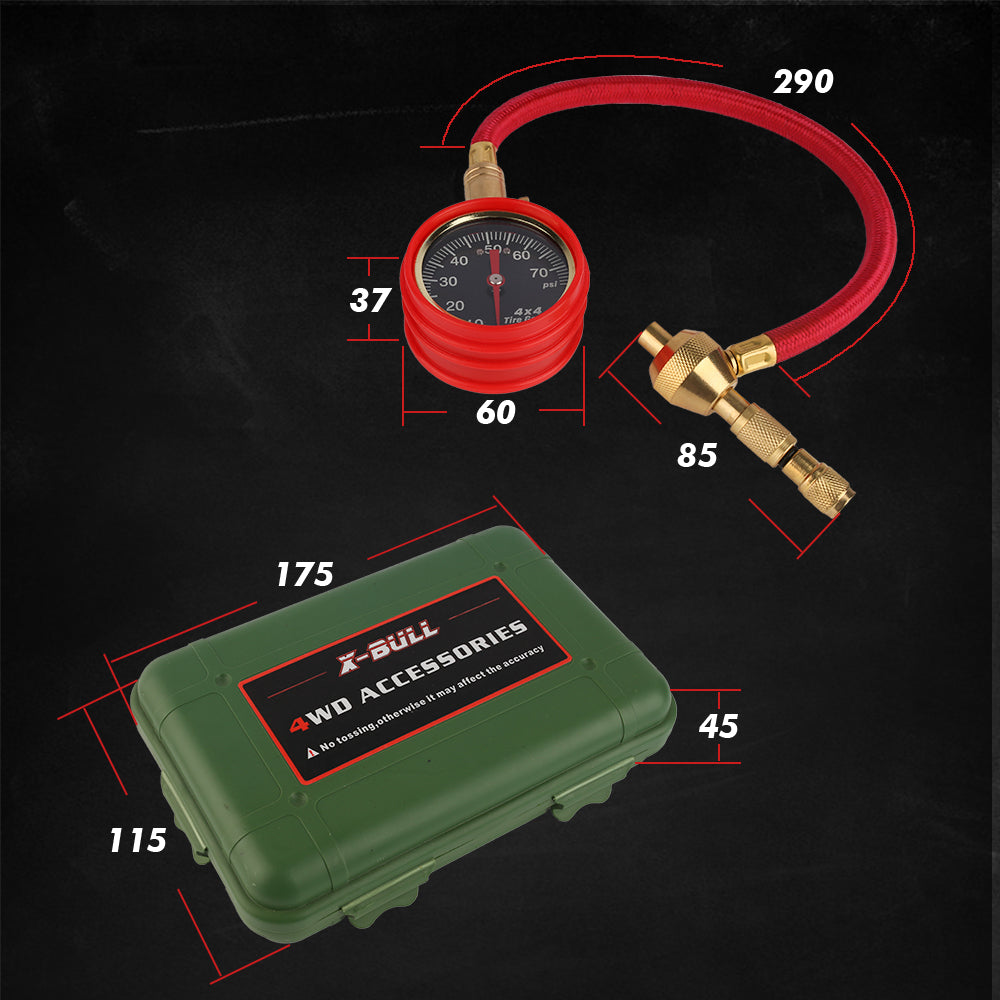 Tyre Deflators Tire Automatic 4Wd Pressure Gauge 4 Brass Deflator with Kitchen & Bathroom DIY