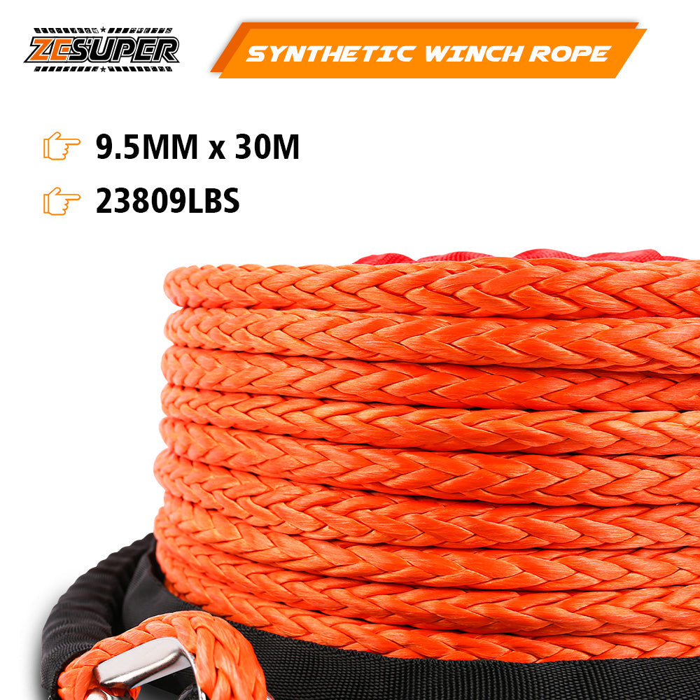 9.5Mm X 30M Dyneema Sk75 Winch Rope Synthetic Recovery Cable