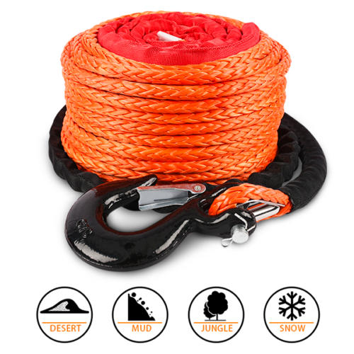 Car Tow - 9.5Mm X 30M Dyneema Sk75 Winch Rope Synthetic Recovery Cable