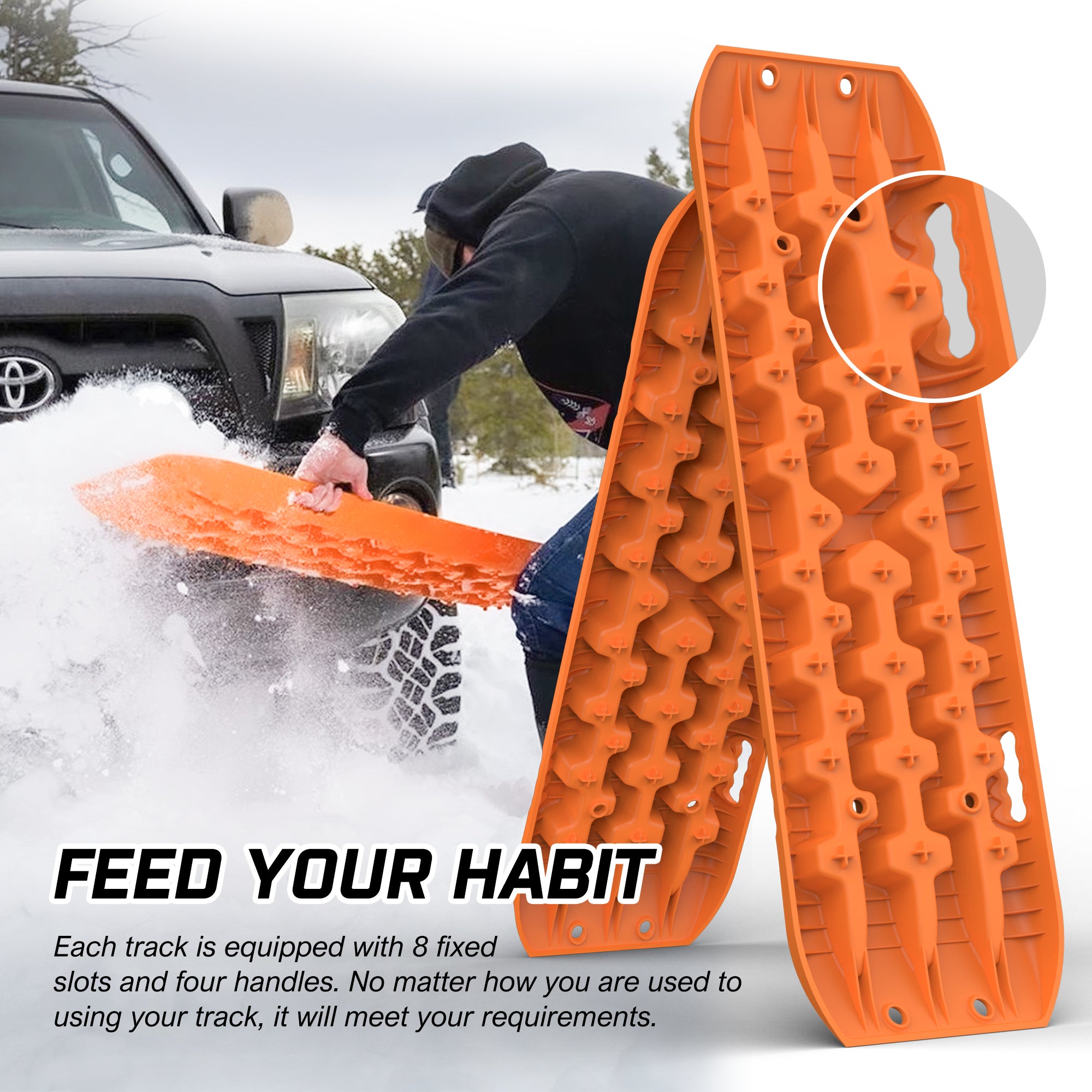 Recovery Tracks Sand Tracks Kit Carry Bag Mounting Pin Sand/Snow/Mud 10T 4Wd