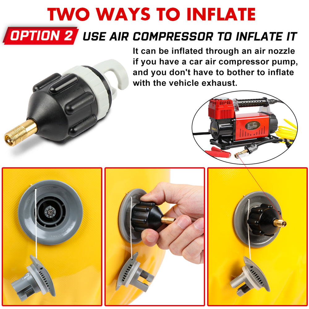 Exhaust Jack Air Bag Jack With 2Pcs Recovery Tracks Boards 4Wd 4X4 Gen2.0 Black | 2Pcs
