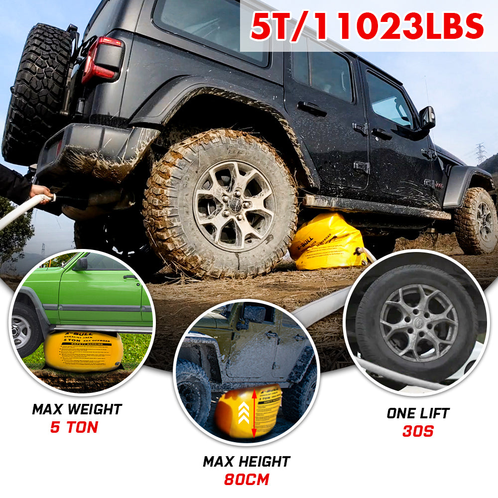 Exhaust Jack Air Jack Rescue Kit/ 2Pcs Recovery Tracks Boards 4X4 4Wd Gen2.0 with 2Pcs