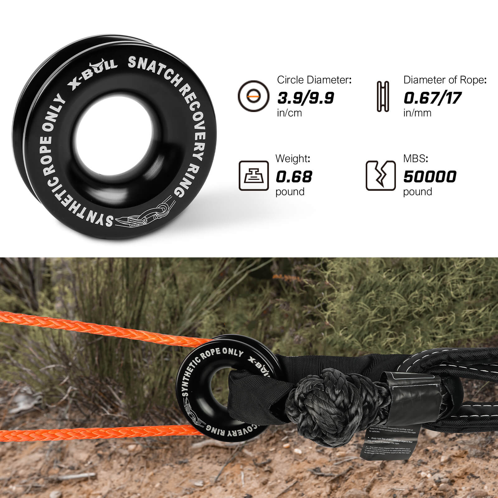 4Wd Recovery Kit With Snatch Strap, Soft Shackles, And Snatch Block Pulley, 4WD Recovery Tools