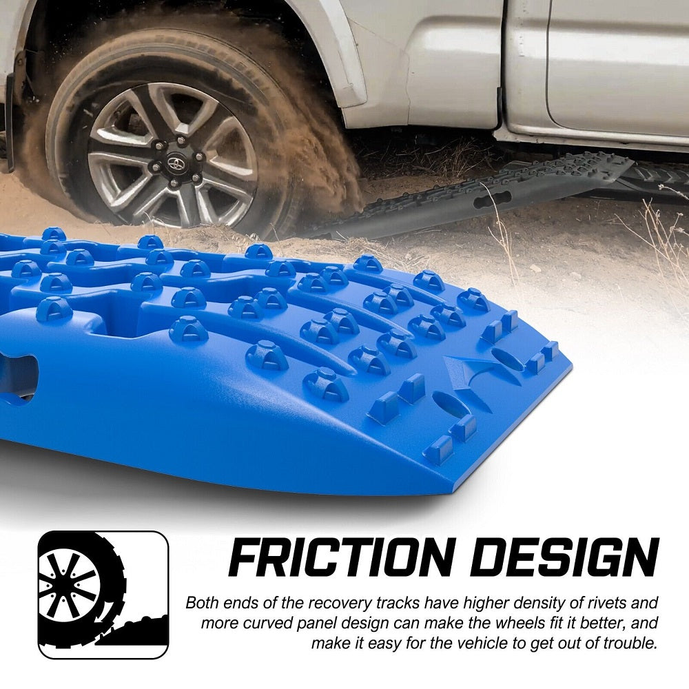 Recovery Tracks Mud Snow / Grass 4X4 Caravan 2Pairs 4Wd Gen 3.0 - Blue, Blue colour
