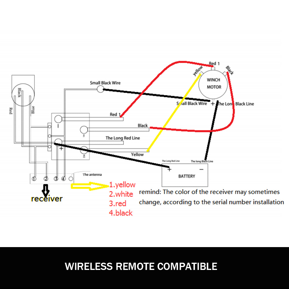 4WD Recovery Tools - Winch Solenoid Relay Wiring Controller - 500A 12V With 150Ft Wireless Remote