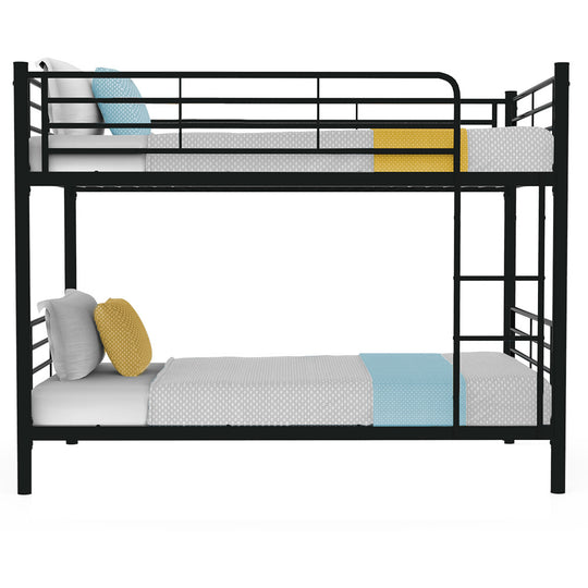 Beds & Bed Frames - 2-in-1 King Single Metal Bunk Bed Frame With Modular Design Dark Matte Grey