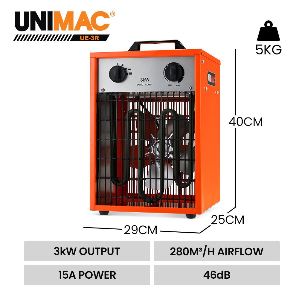 3kW Industrial Fan Heater Workshop Garage | Simpledeals