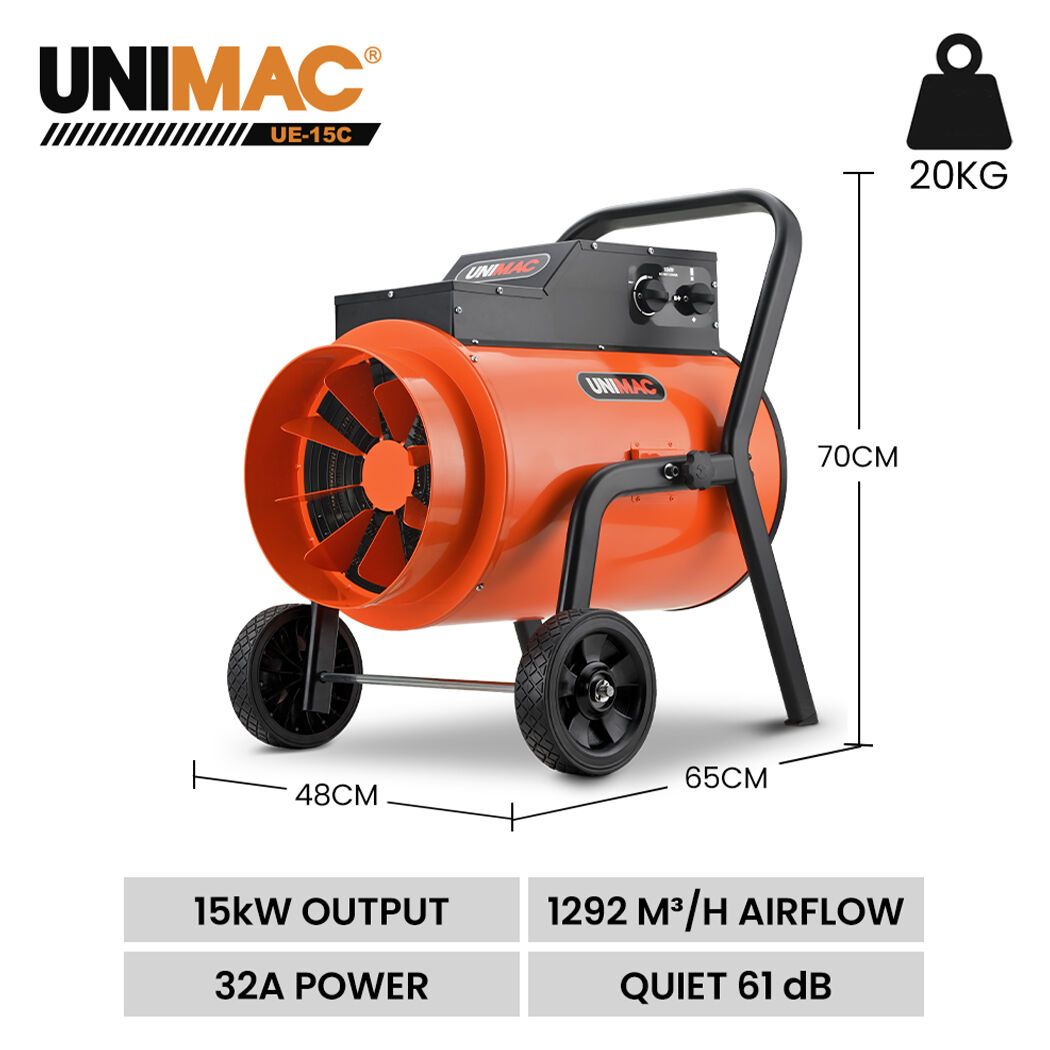 15kW Industrial Fan Heater 3 Phase | Simpledeals