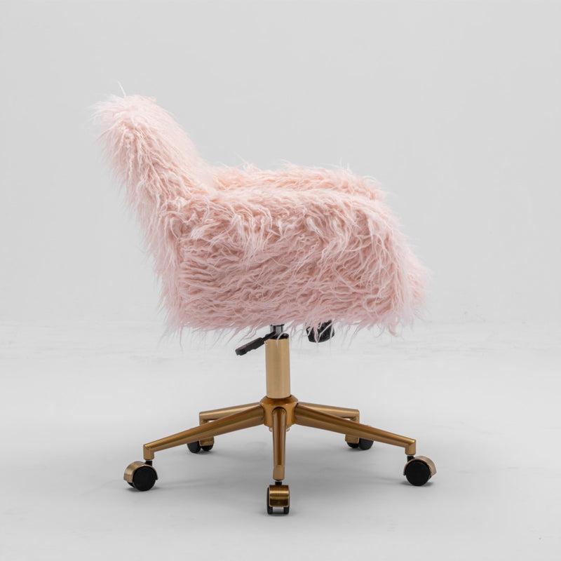 Office Chair Fur For Women And Girls-Pink