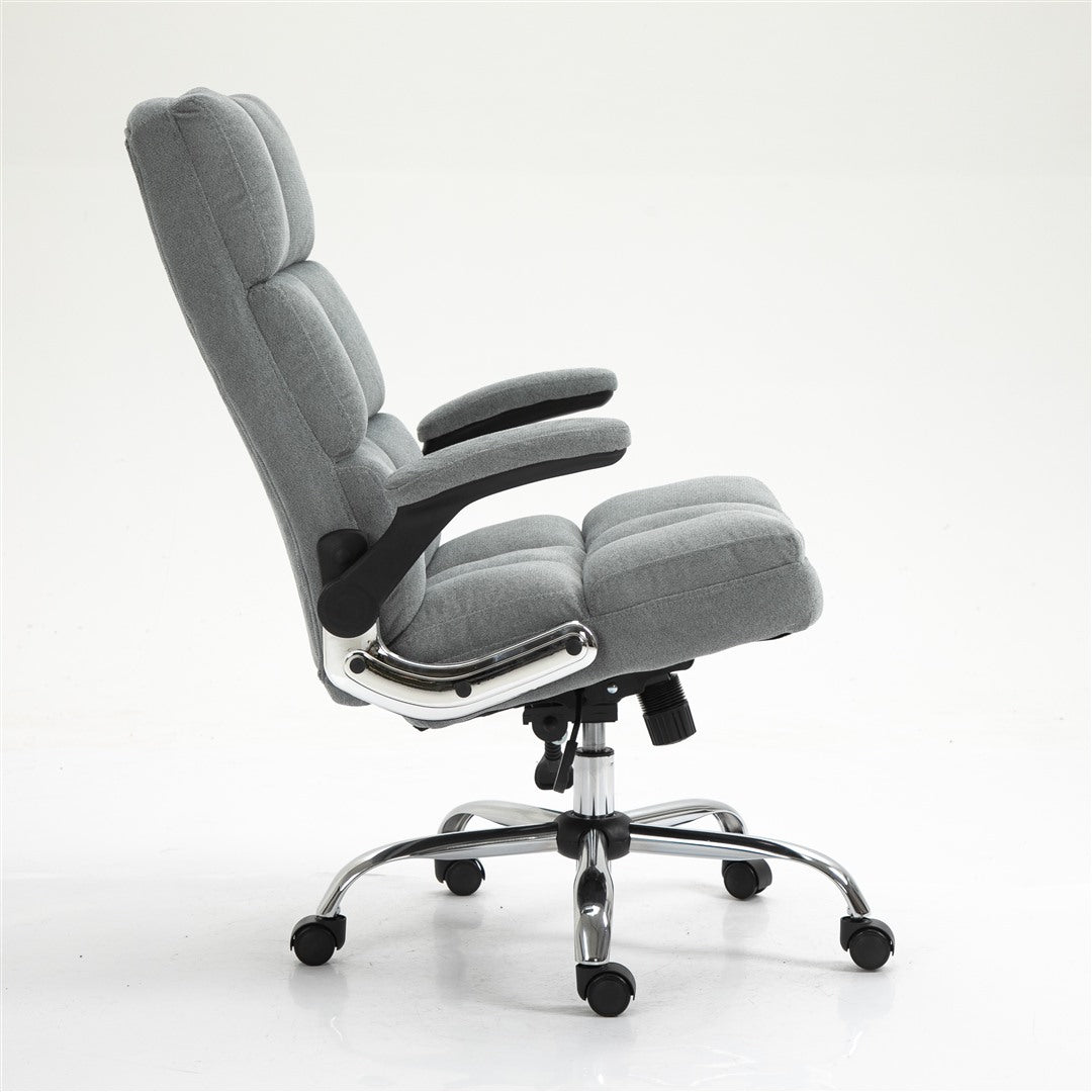 Velvet Home Ergonomic Swivel Adjustable Tilt Angle And Flip-Up Arms Office Chair
