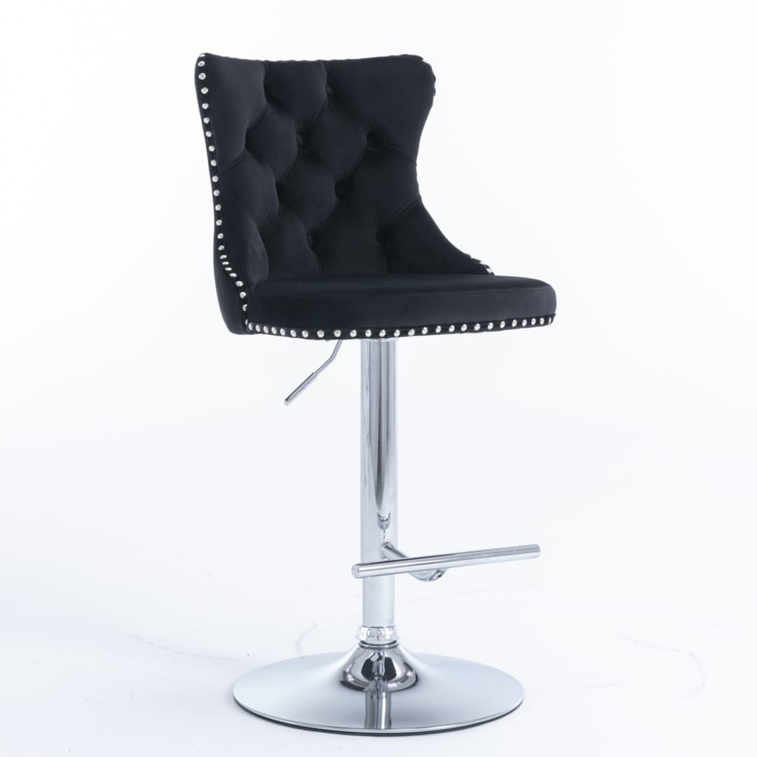 Adjustable Bar Stool Velvet