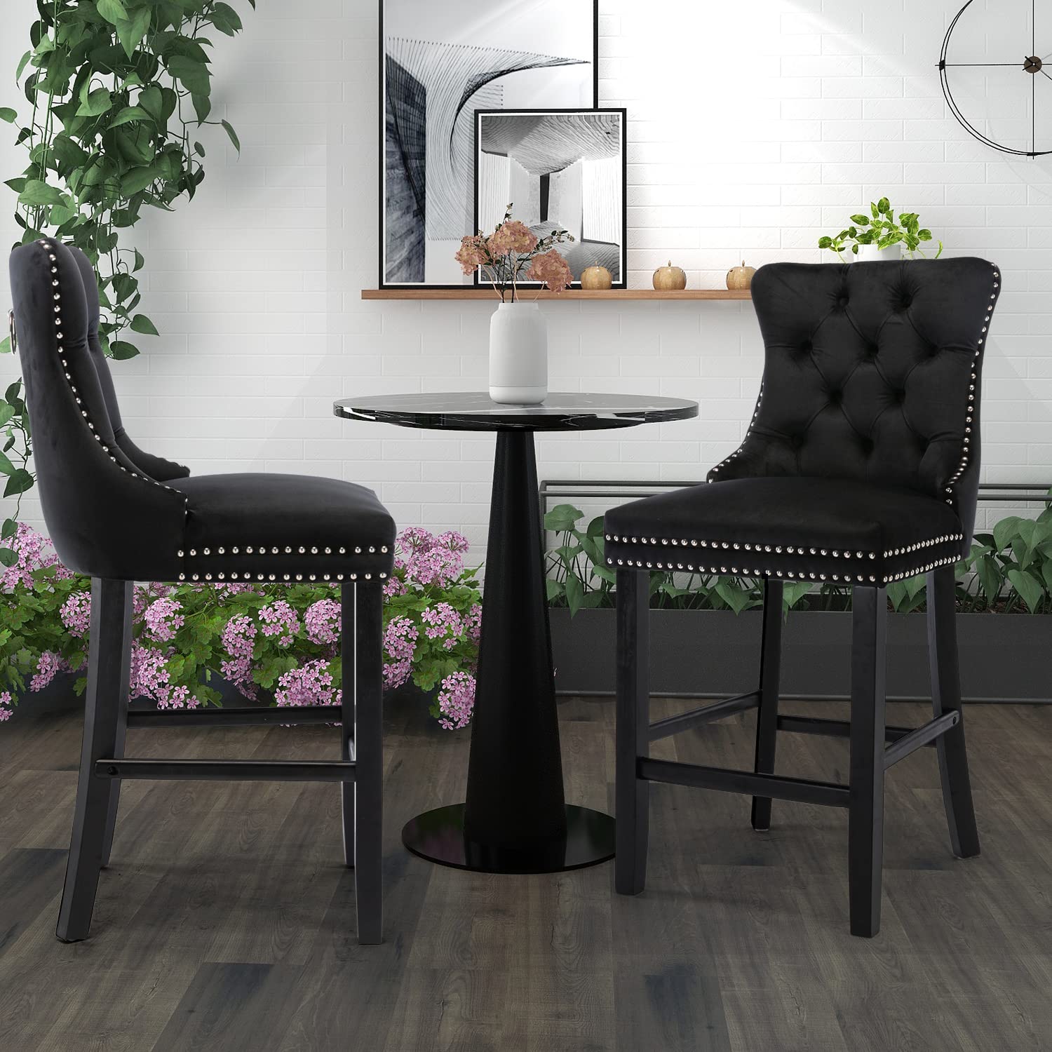 Tufted Velvet Kitchen - Black