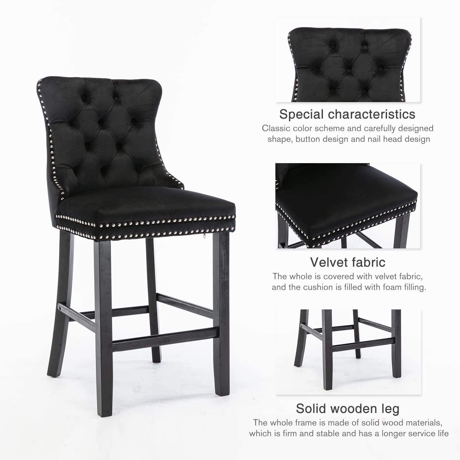 Tufted Velvet Kitchen - Black