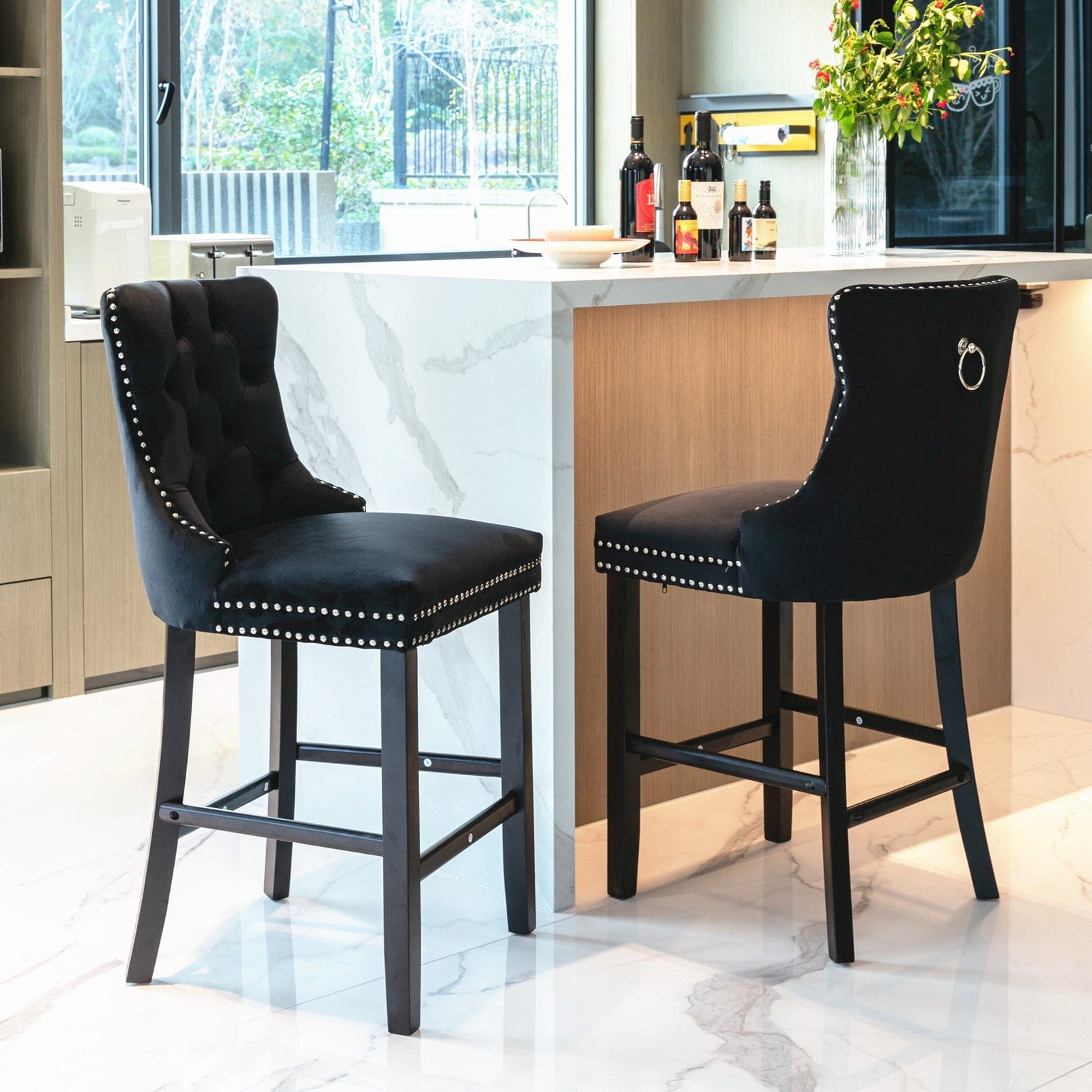 Tufted Velvet Kitchen - Black
