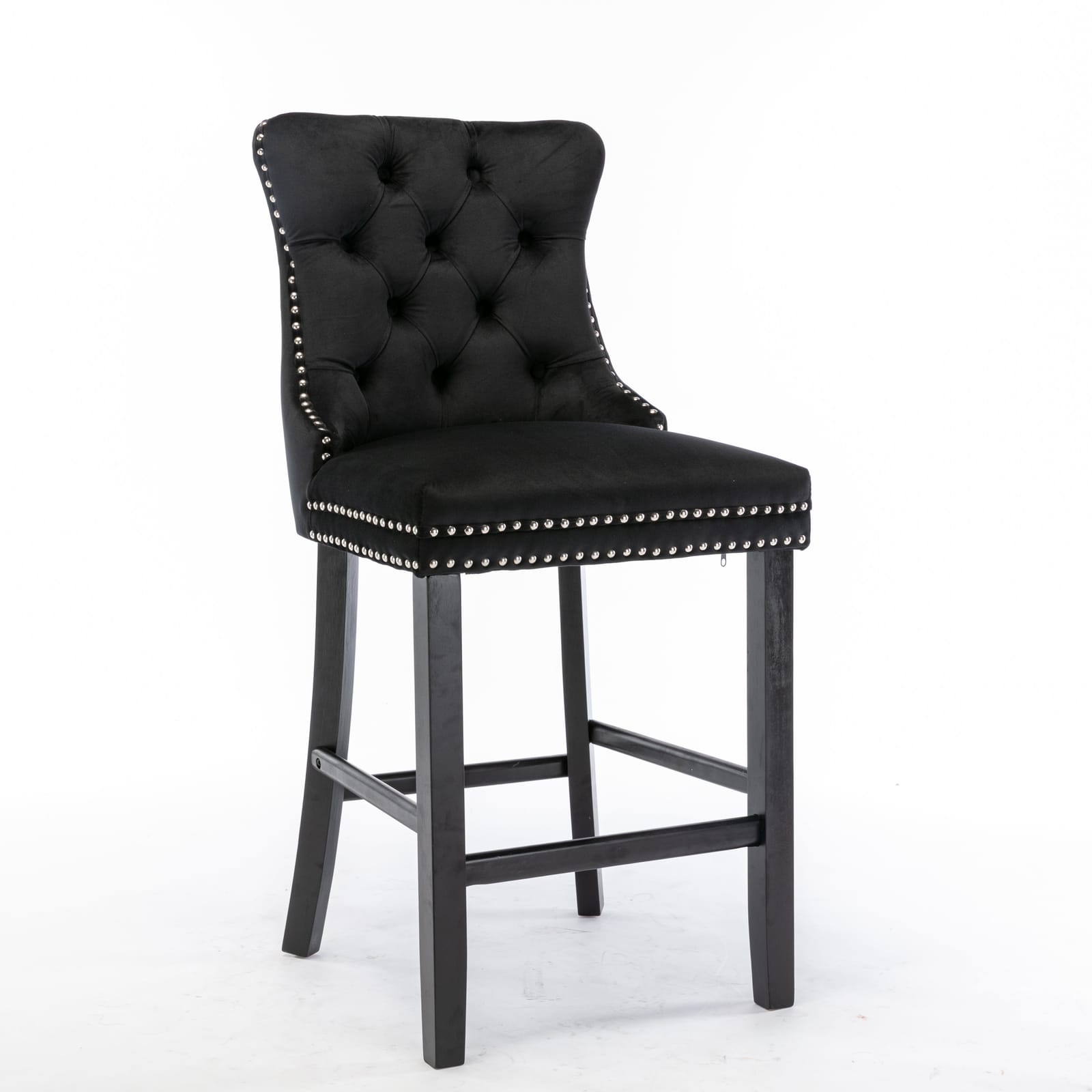 Velvet Bar Stools With Studs