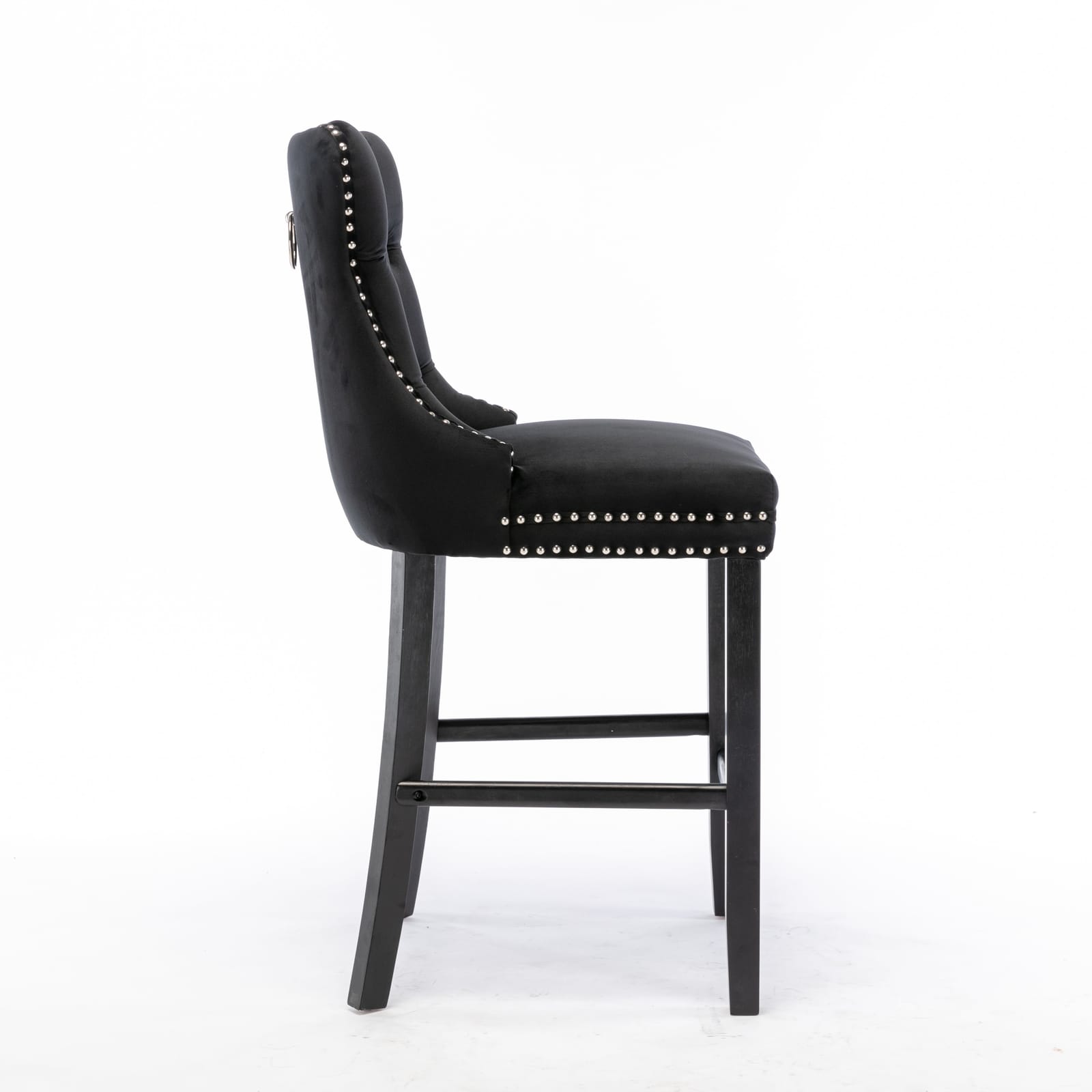Velvet Bar Stools With Studs