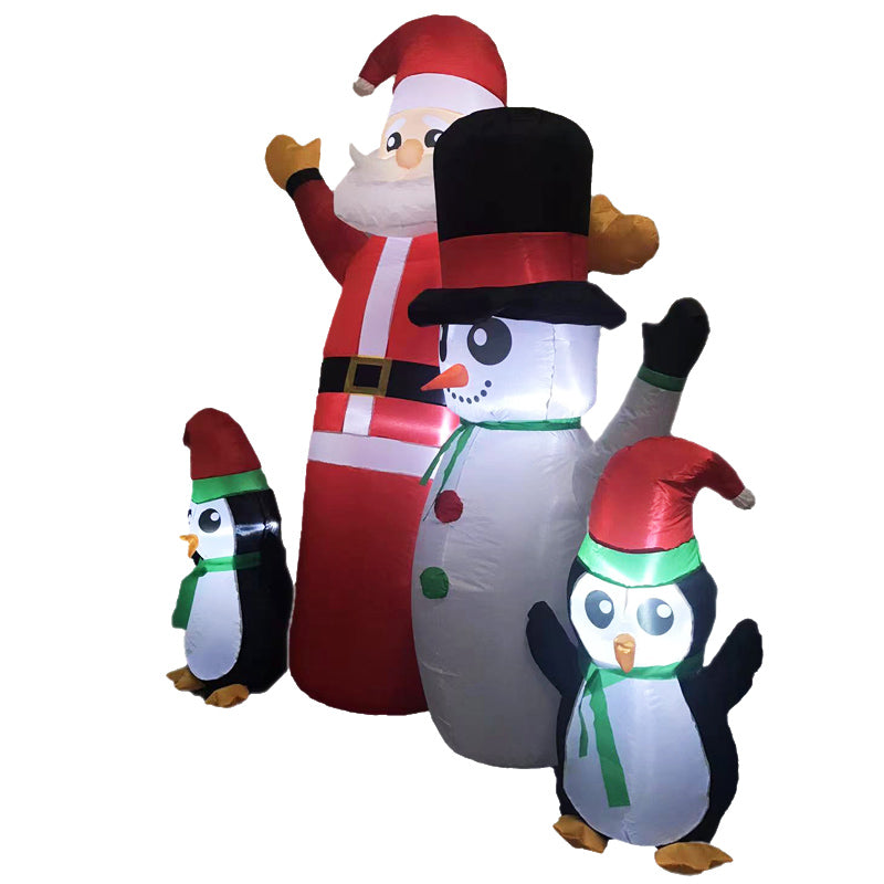 Festiss 1.8M Santa Snowman And Penguin Greeting Christmas Inflatable