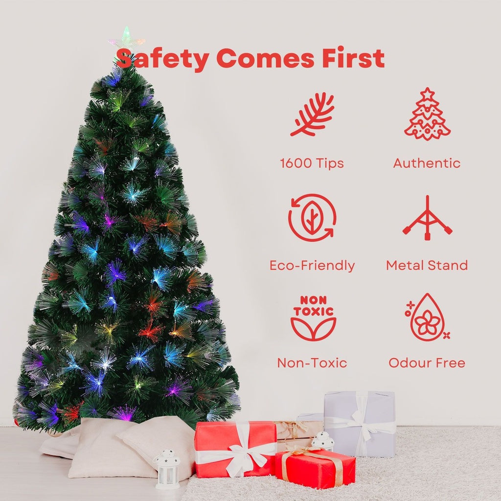 2.1m Fiber Optic Artificial Christmas Trees FS-TREE-03