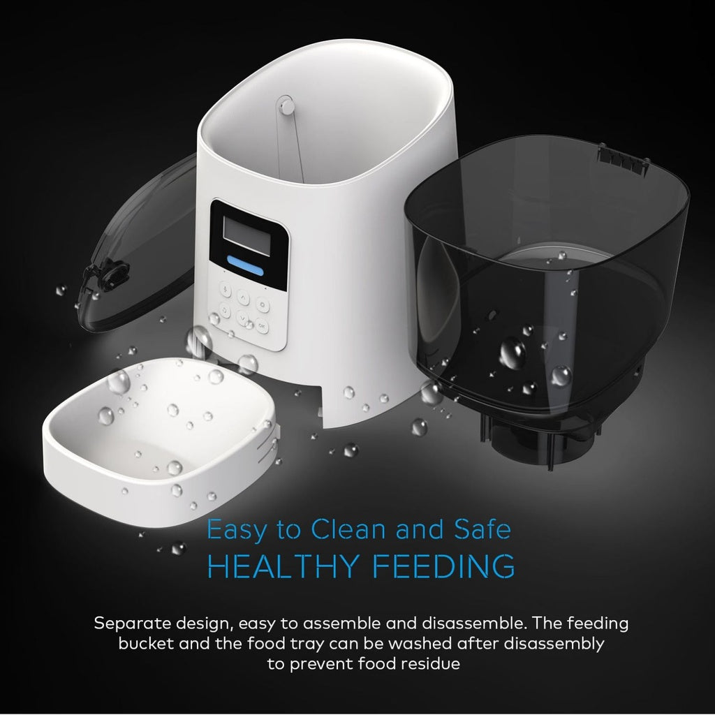 Smart Pet Feeder with Camera - White