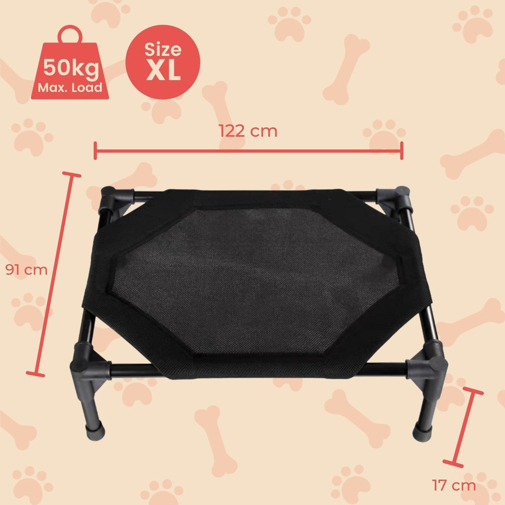 Elevated Pet Bed XL Black