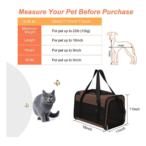Portable Pet Carrier- Large and Medium Sizes