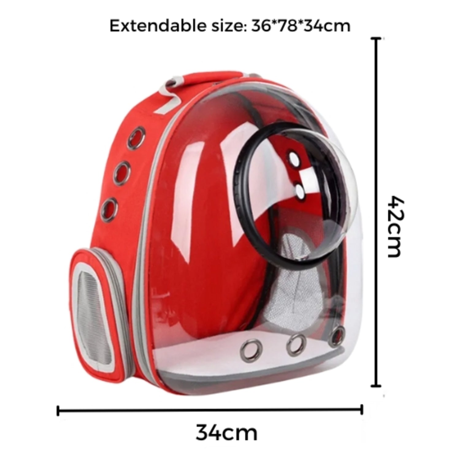 Expandable Space Capsule Backpack - Model 2 Red