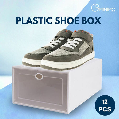 Plastic Shoe Box 12pcs (White)
