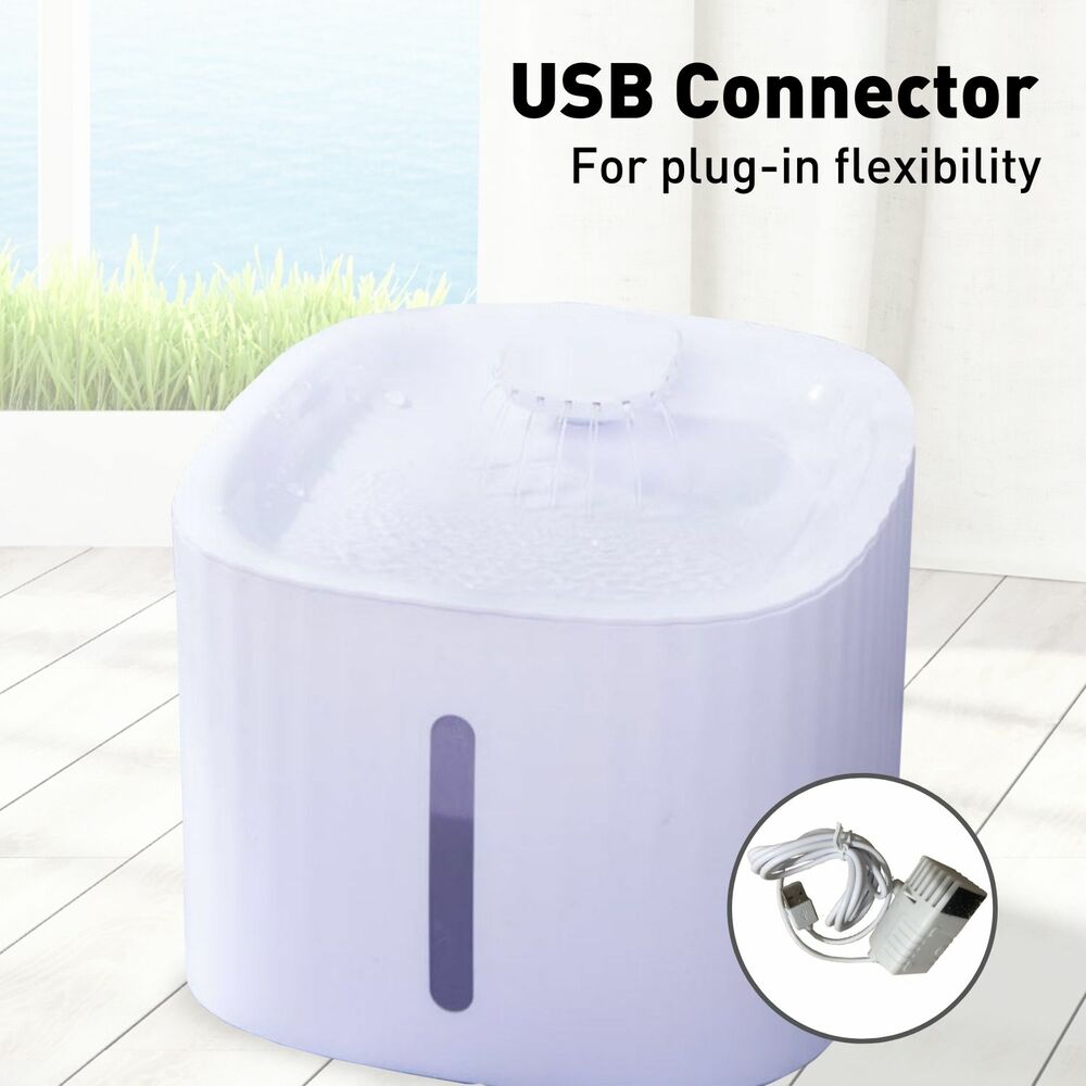 Pet Water Fountain Dispenser LED USB 3L