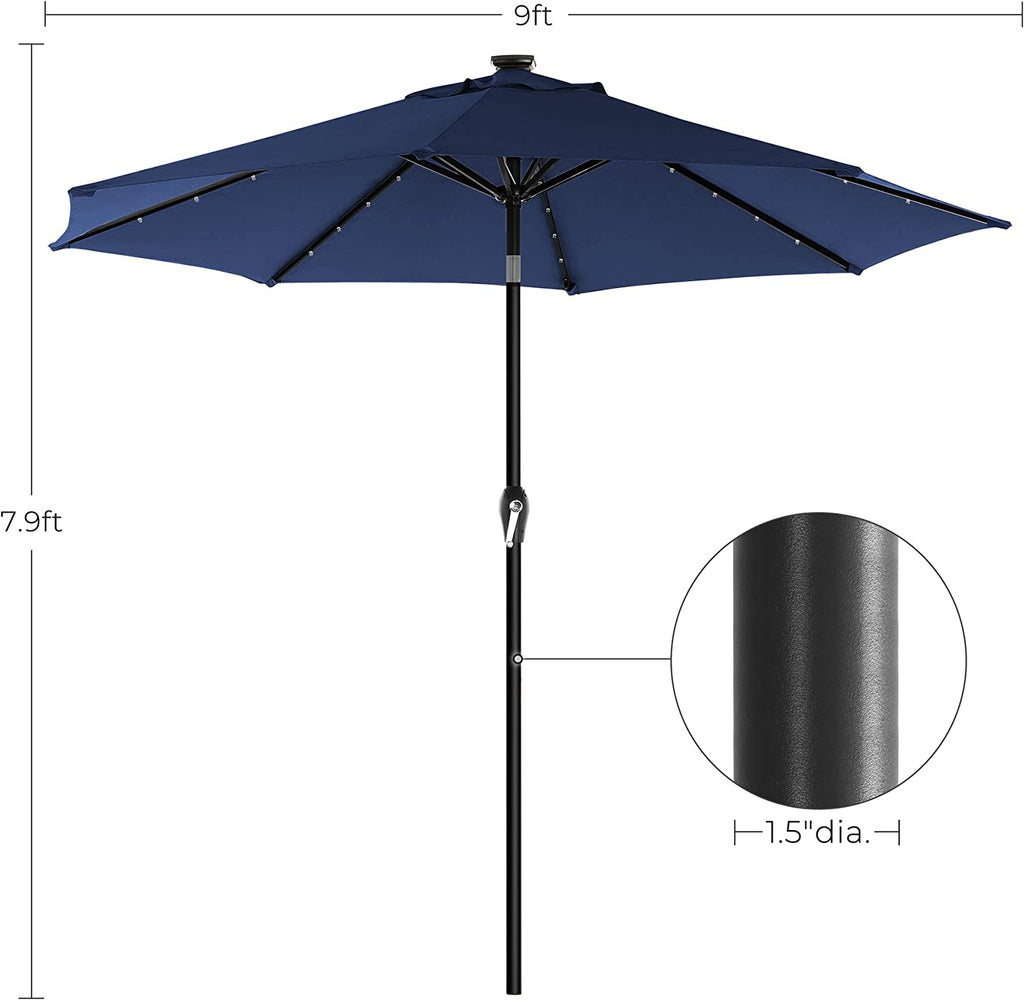 2.7M Patio Outdoor Table Umbrella White
