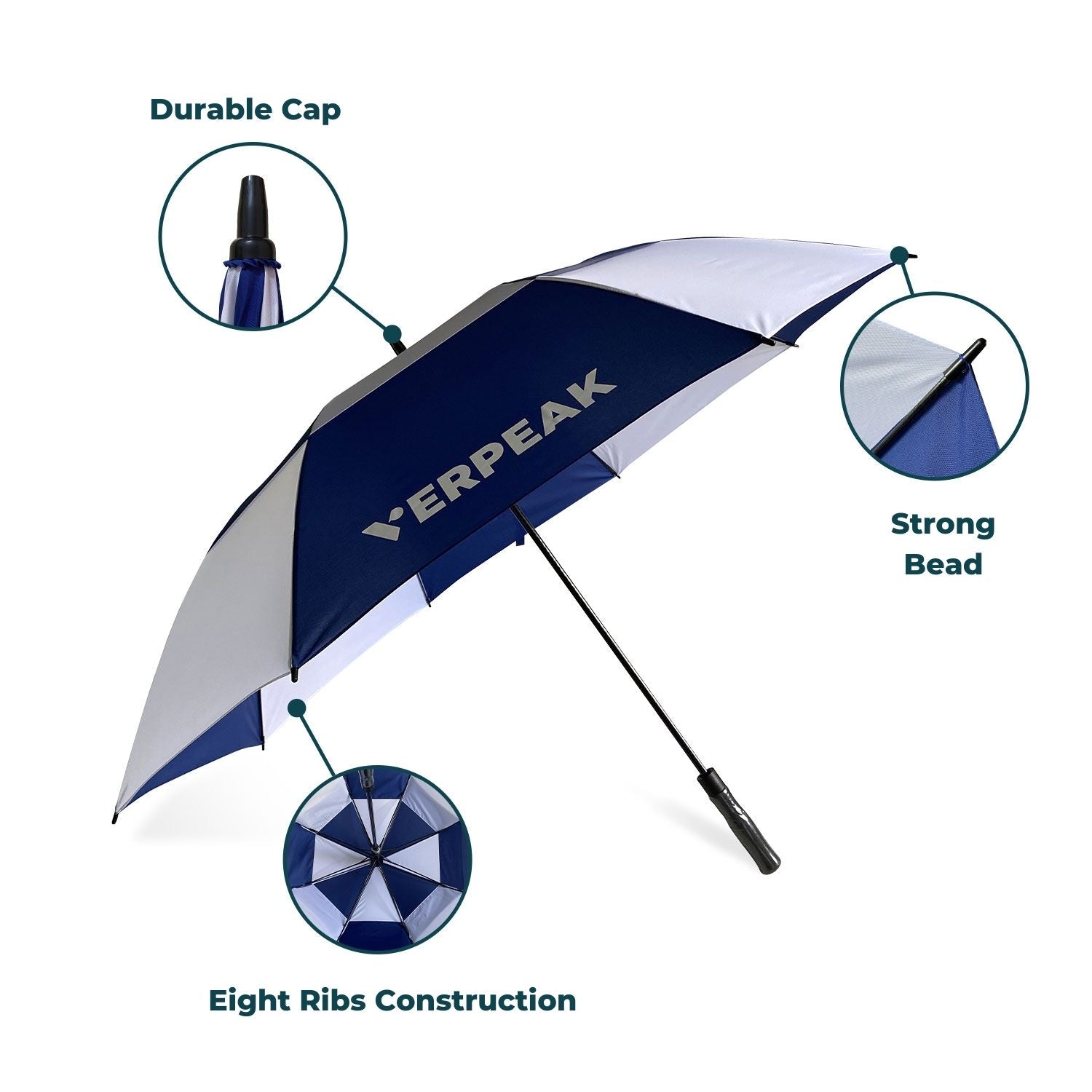 Golf Umbrella Blue & White 62"