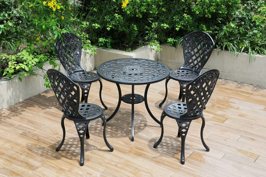 Outdoor Dining Set Aluminium 5 Piece 47x50x93cm