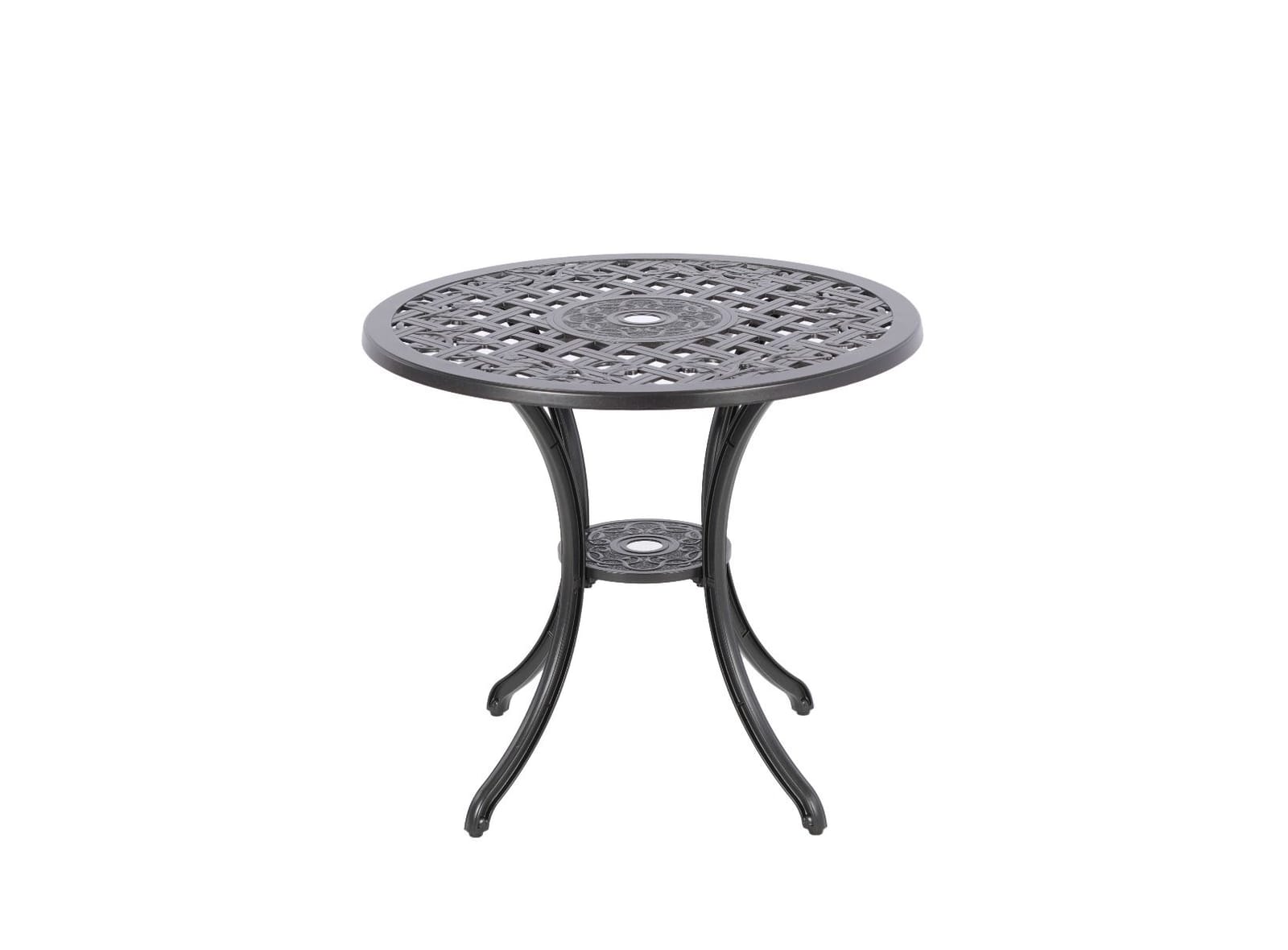 Aluminium Outdoor Table Black 79x79x69cm