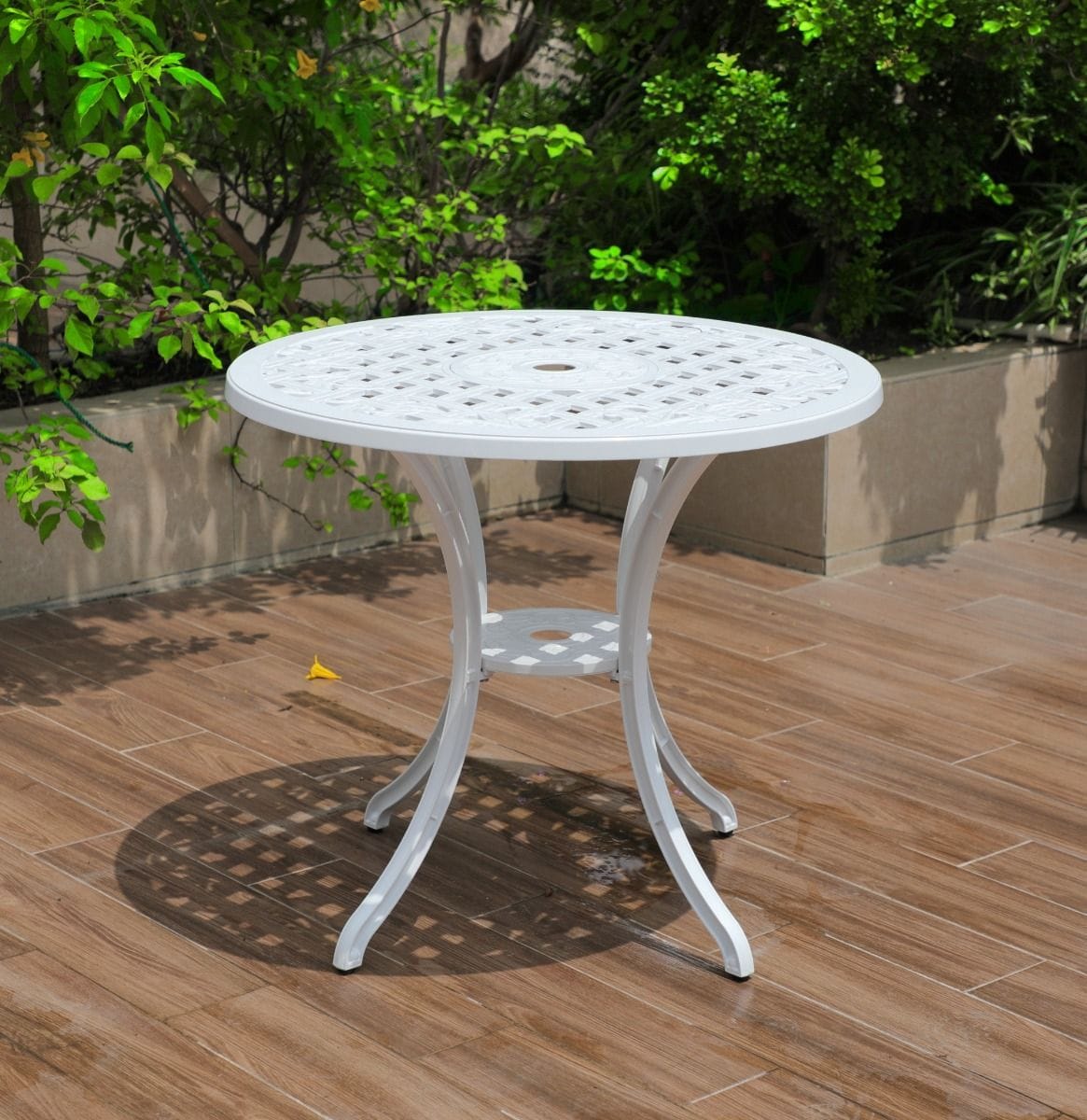 Aluminium Outdoor Table White 79x79x69cm