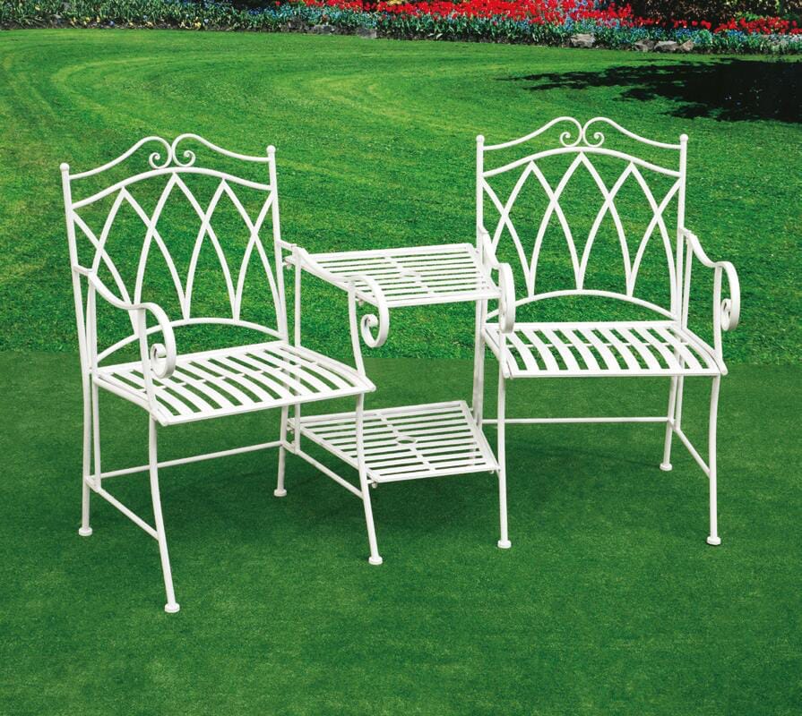 Outdoor Lounge Set White 160x67x95cm