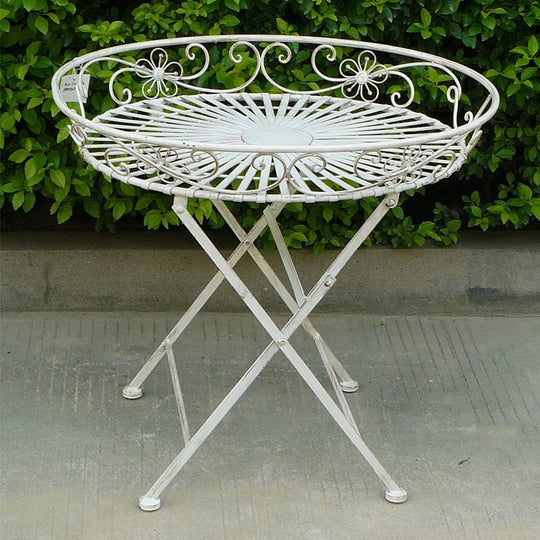 Iron Side Table Ellipse 62x48x59cm