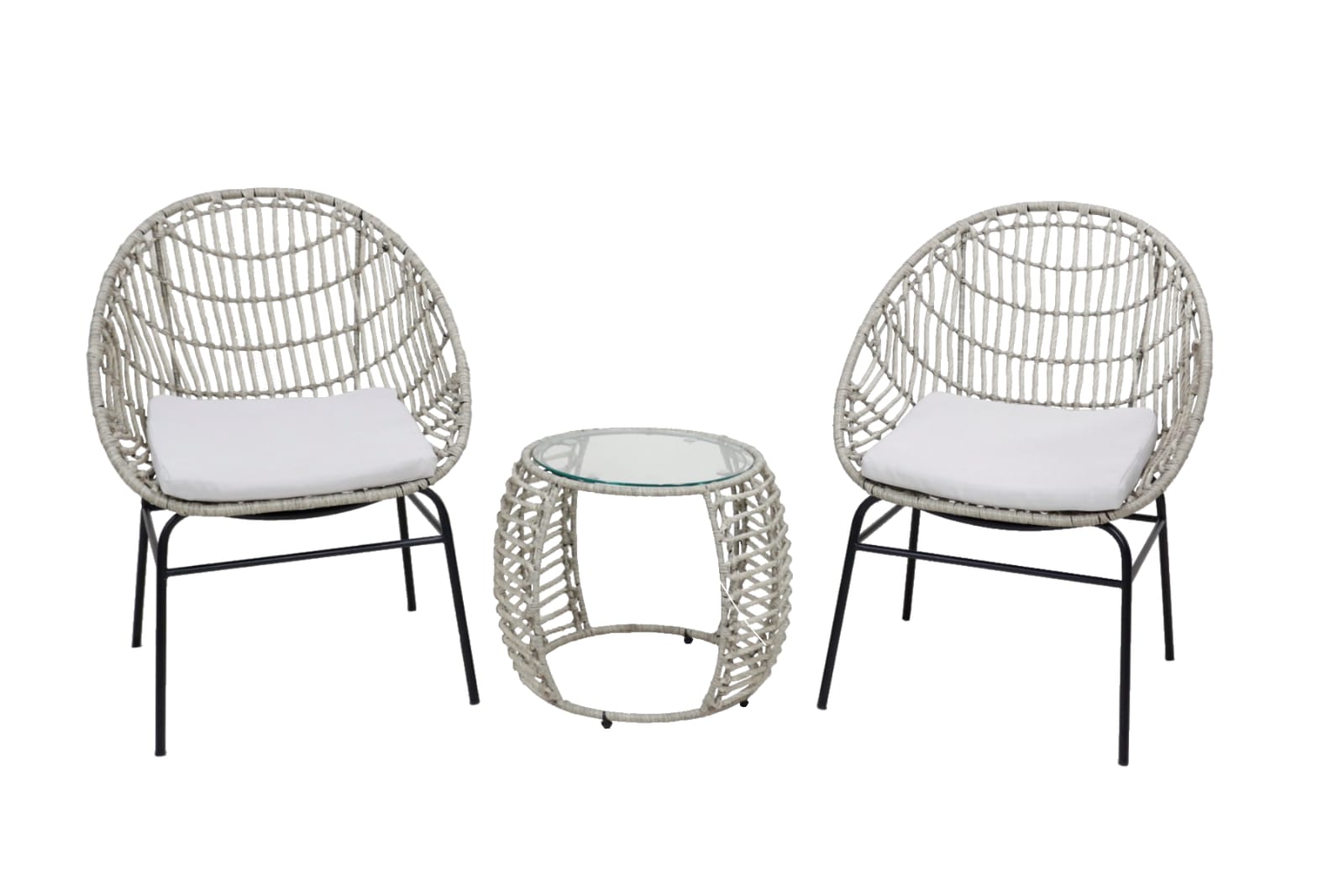 Outdoor Wicker Setting 50x50x40cm