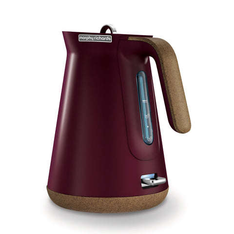 1.5L Aspect Kettle - Maroon with Cork-Effect Trim