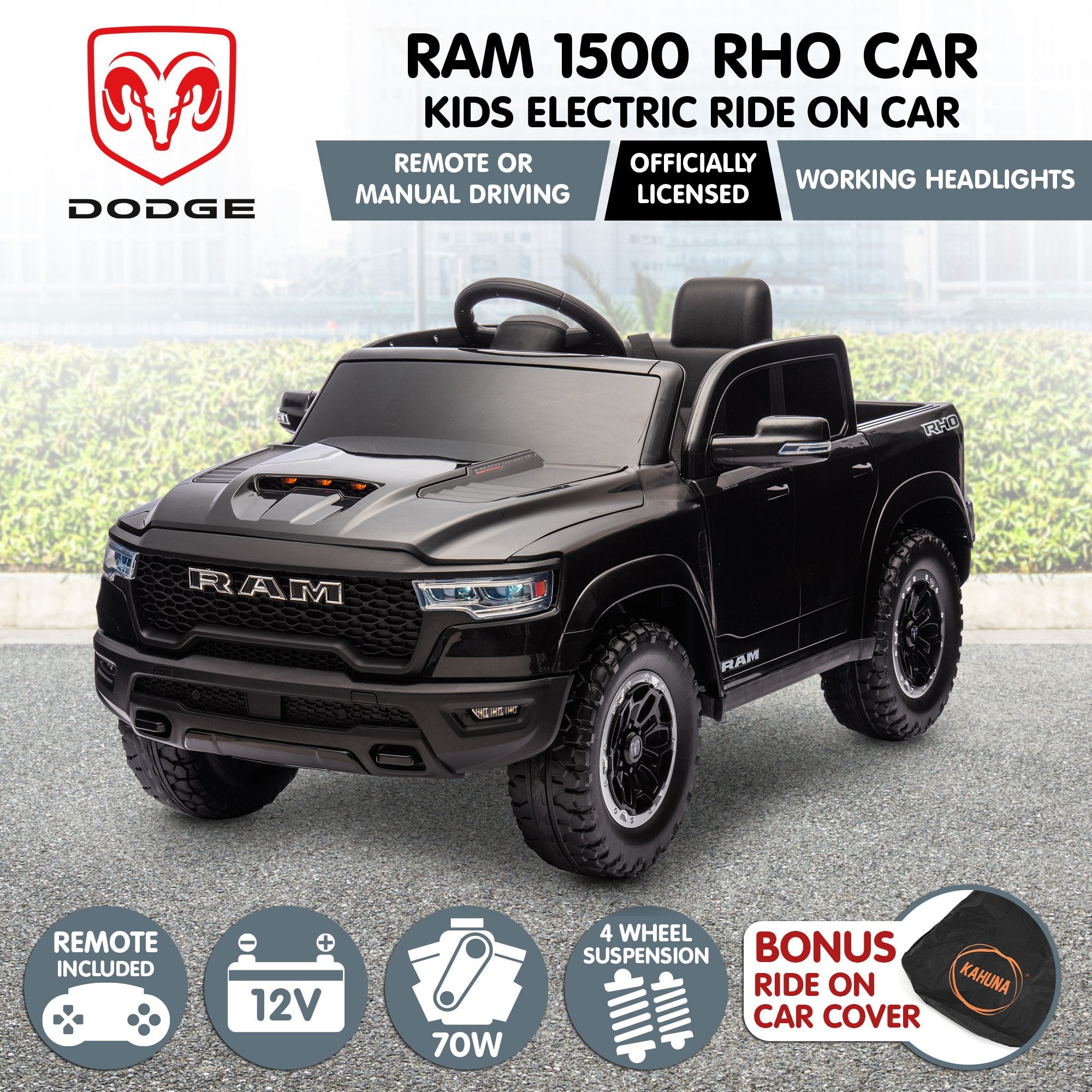 Ram 1500 Rho Kids Electric Ride On Car With Remote Control King Size