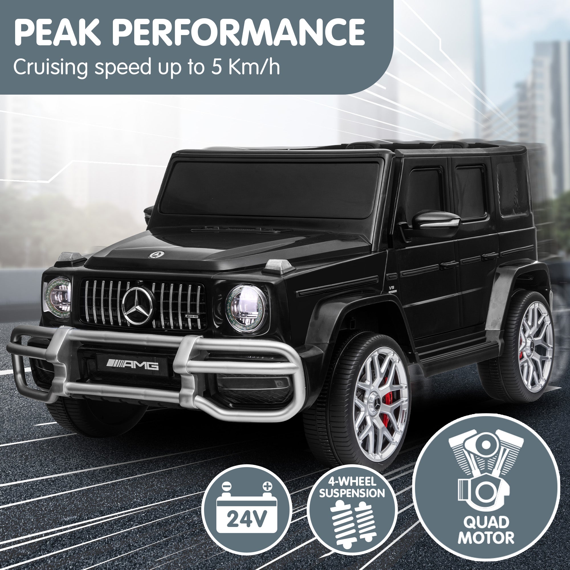 Mercedes Benz Amg G63 Kids Electric Two Seater Ride On Car With