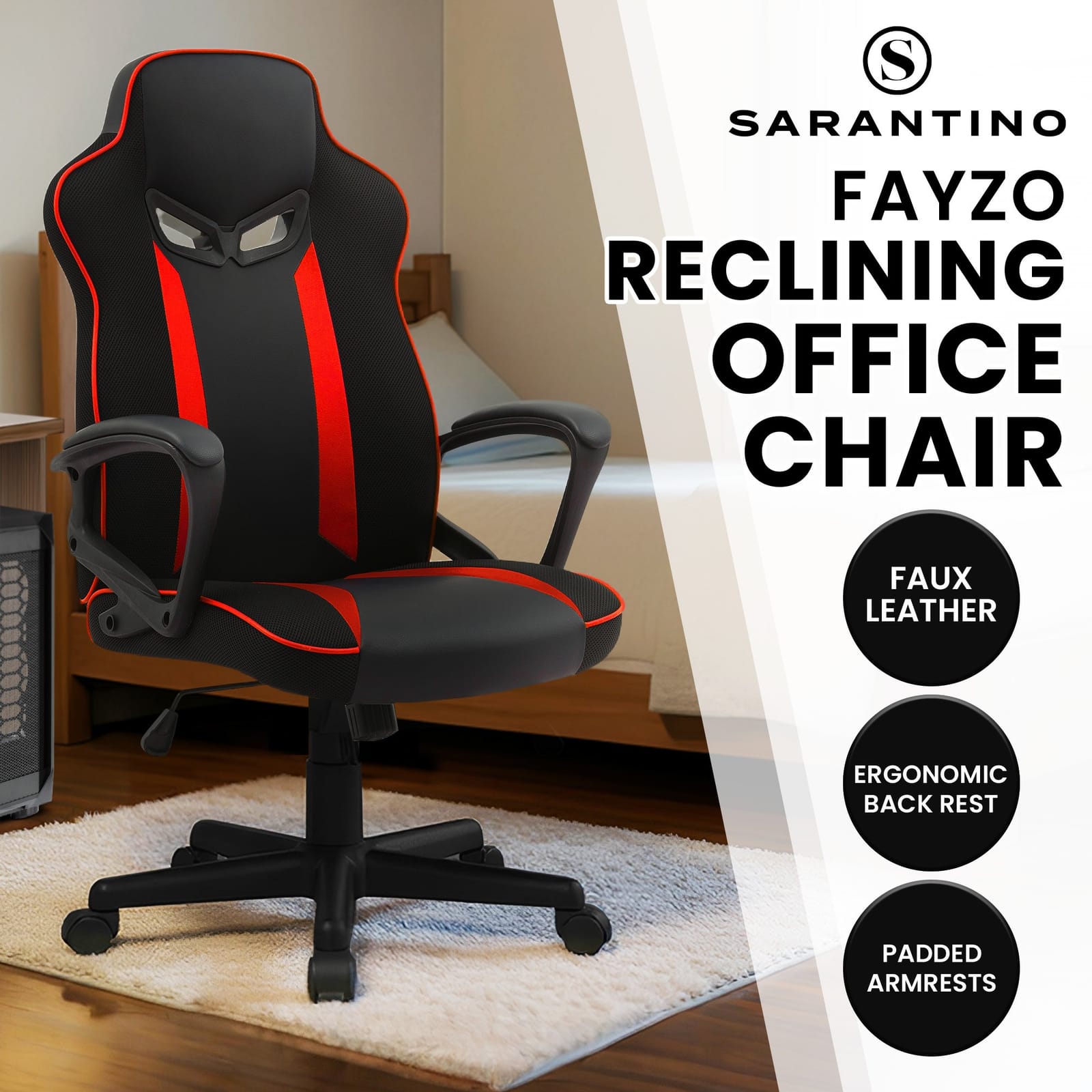 Racing Office Chair Adjustable Mesh 60x60x105cm