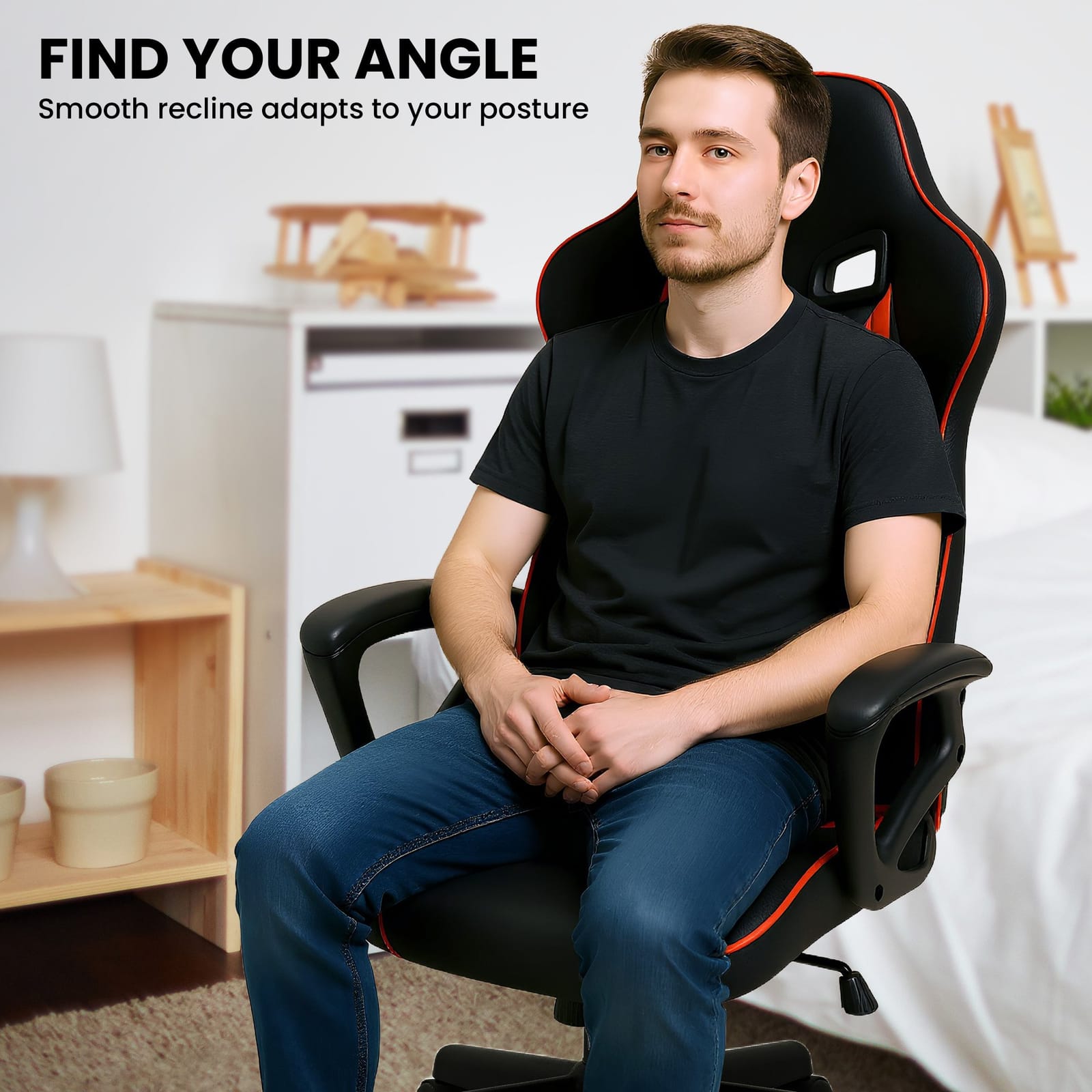 Racing Office Chair Adjustable Mesh 60x60x105cm