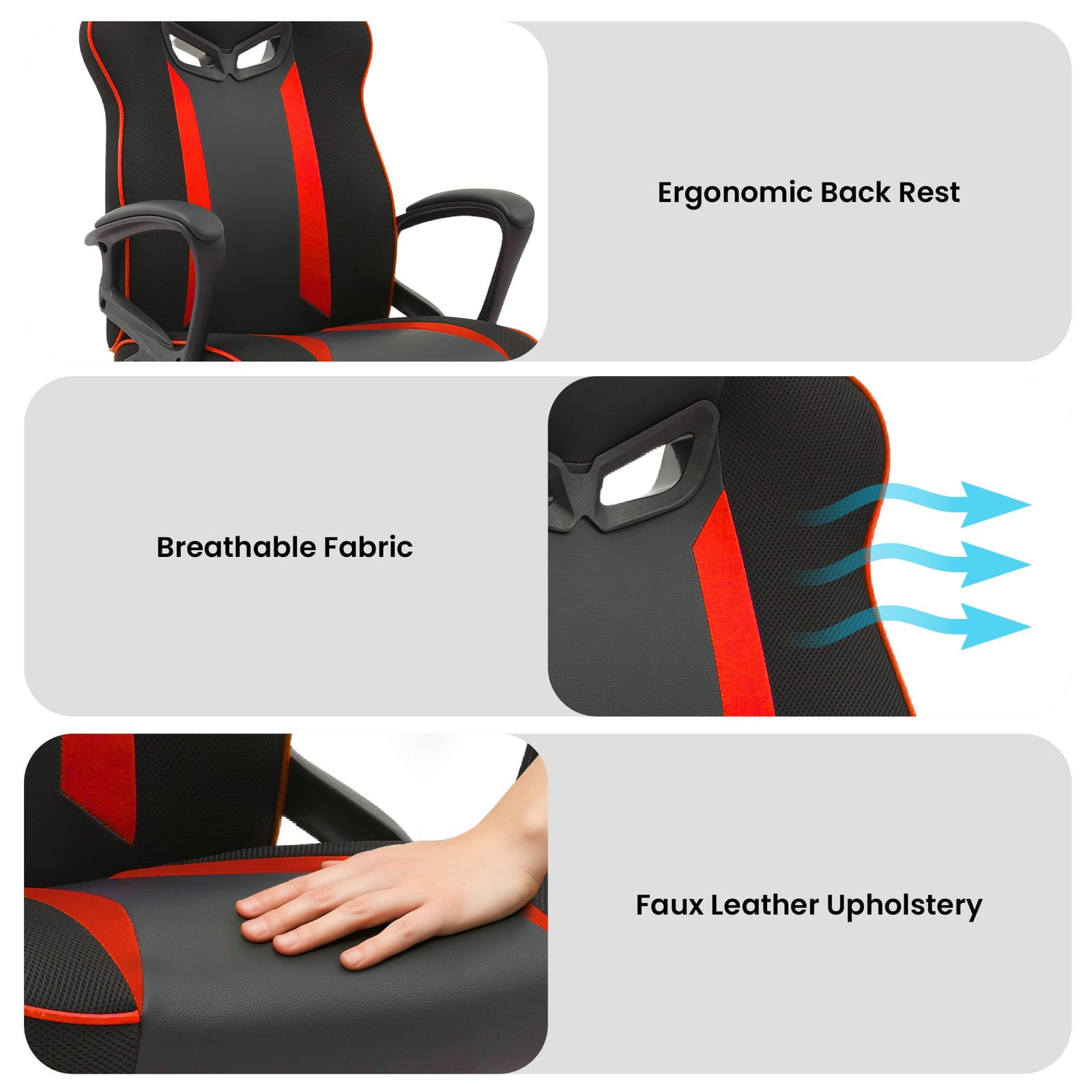 Racing Office Chair Adjustable Mesh 60x60x105cm