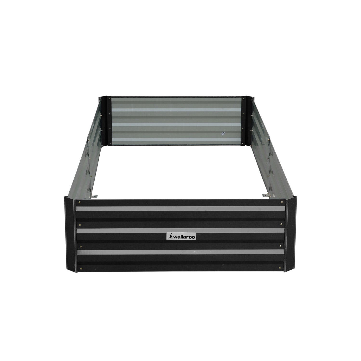 Garden Bed 210 X 90 X 30Cm Galvanized Steel - Black King Size