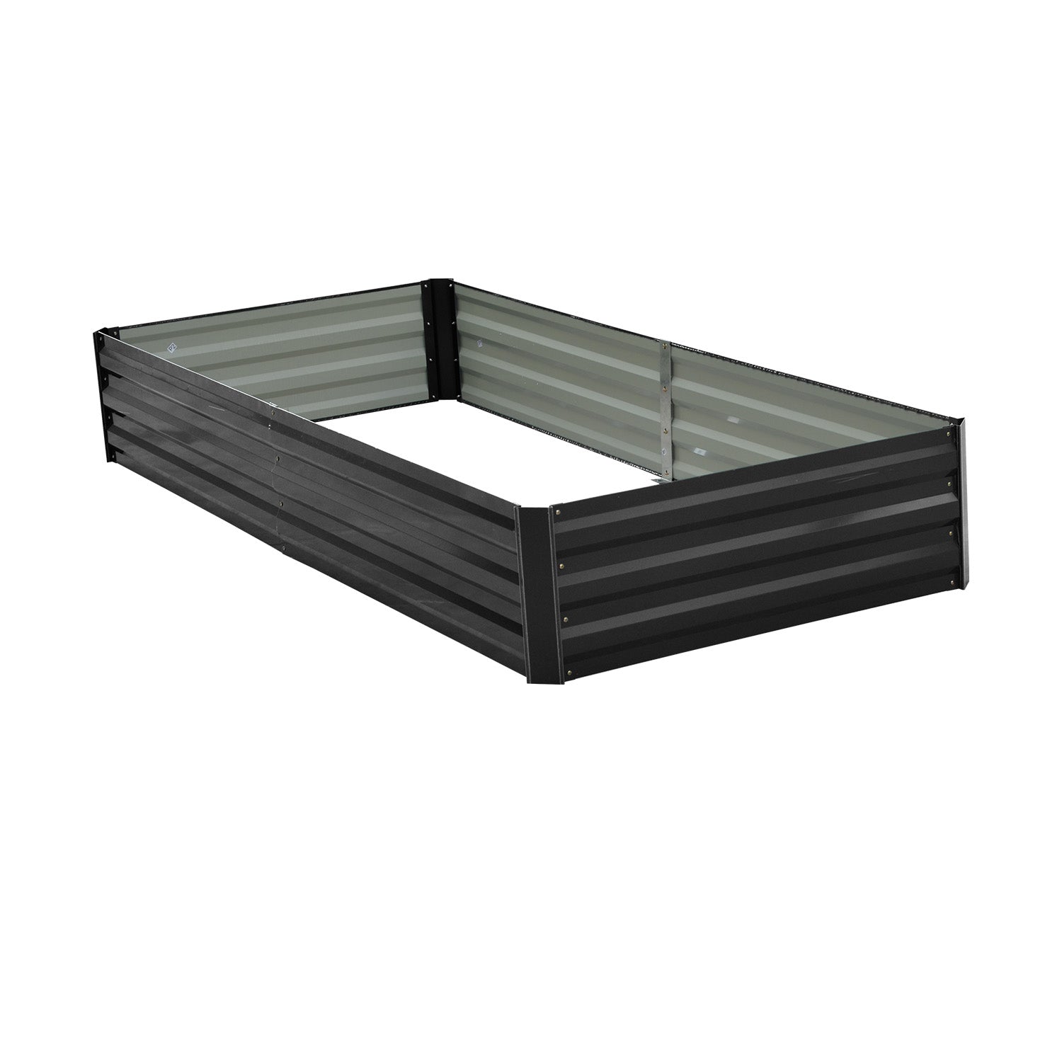 Garden Bed 210 X 90 X 30Cm Galvanized Steel - Black King Size