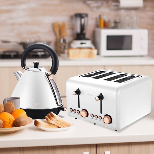 Pronti 1.7L Rose Trim Collection Kettle - White | Fountain & Ponds Accessories
