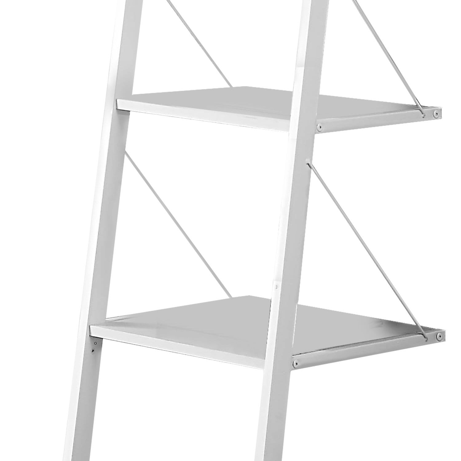 5 Tier White Ladder Shelf 45x45x190cm
