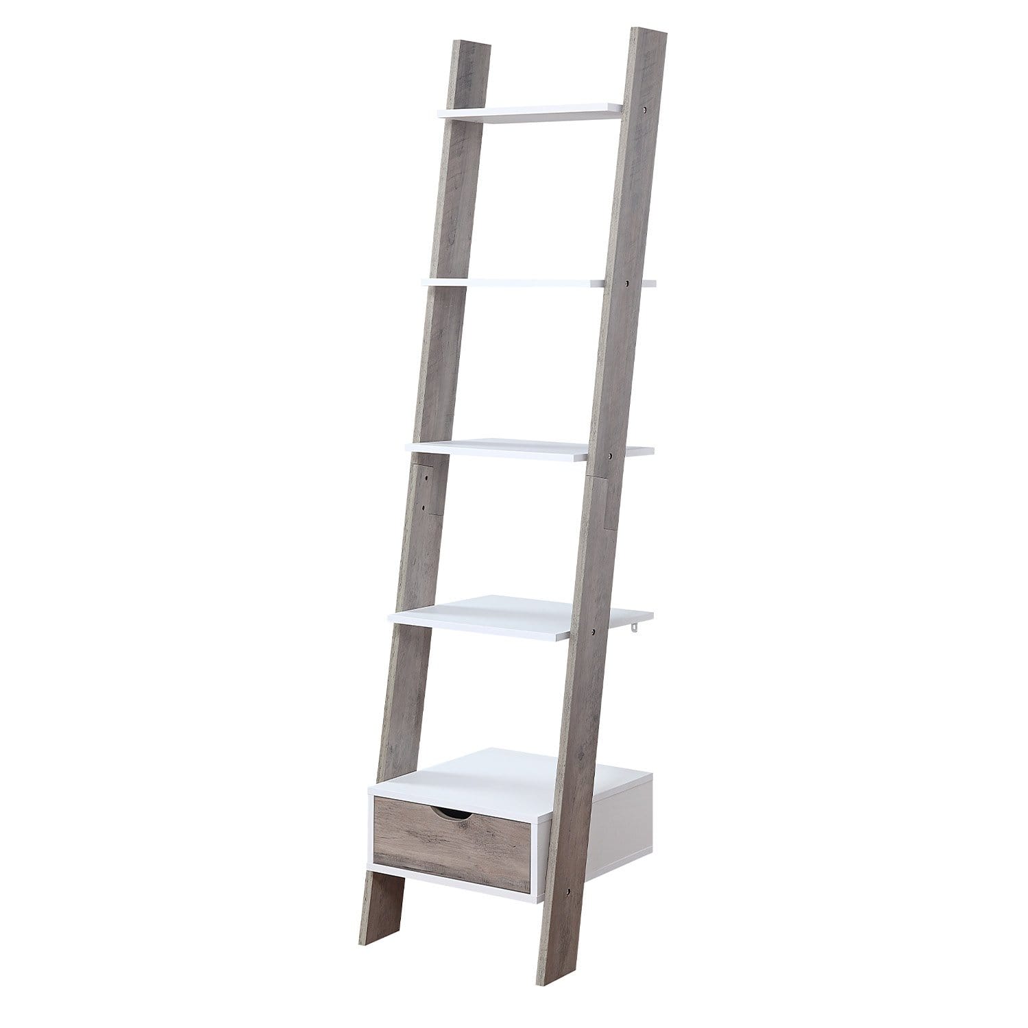 Ladder Shelf 5 Tier White 40x60x180cm