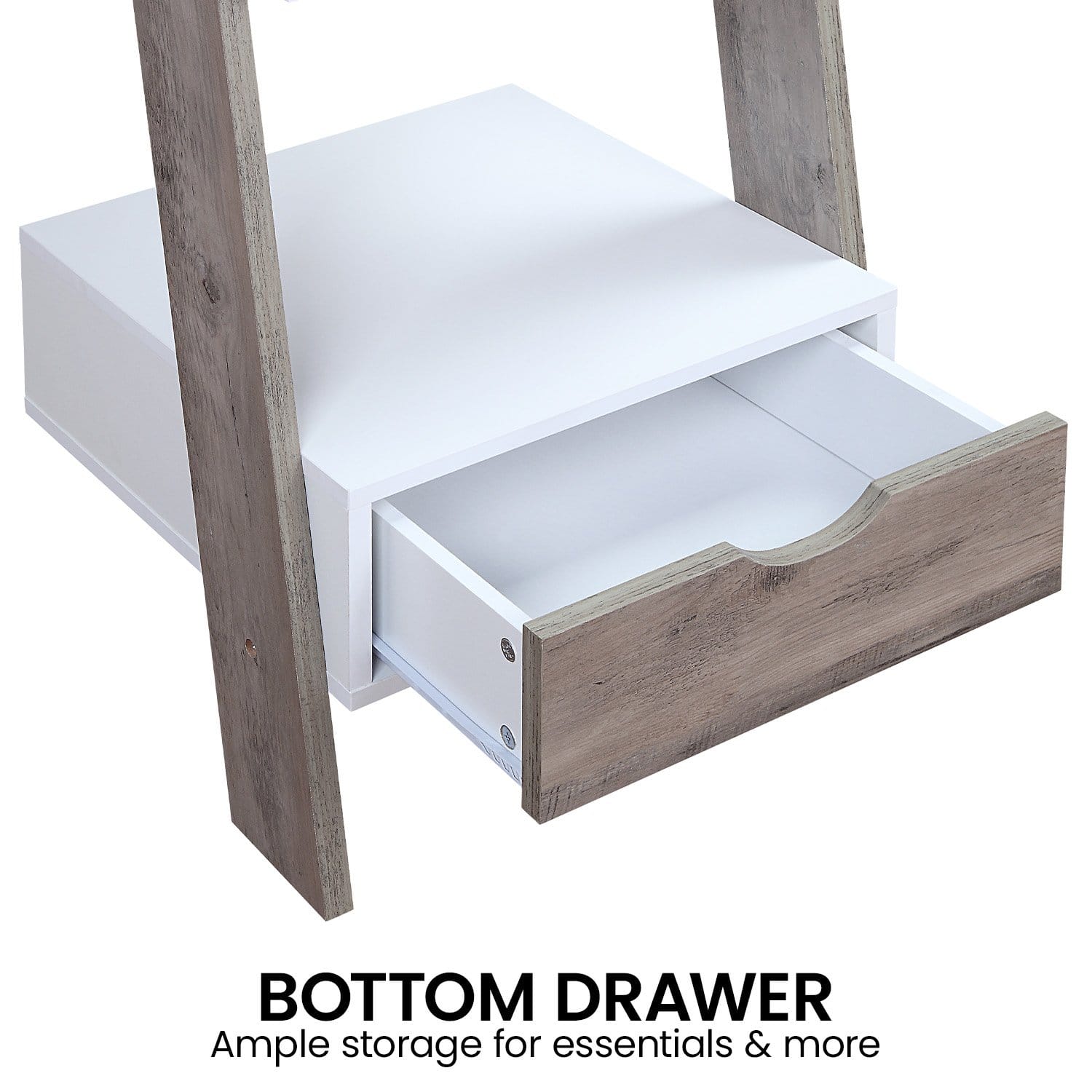 Ladder Shelf 5 Tier White 40x60x180cm