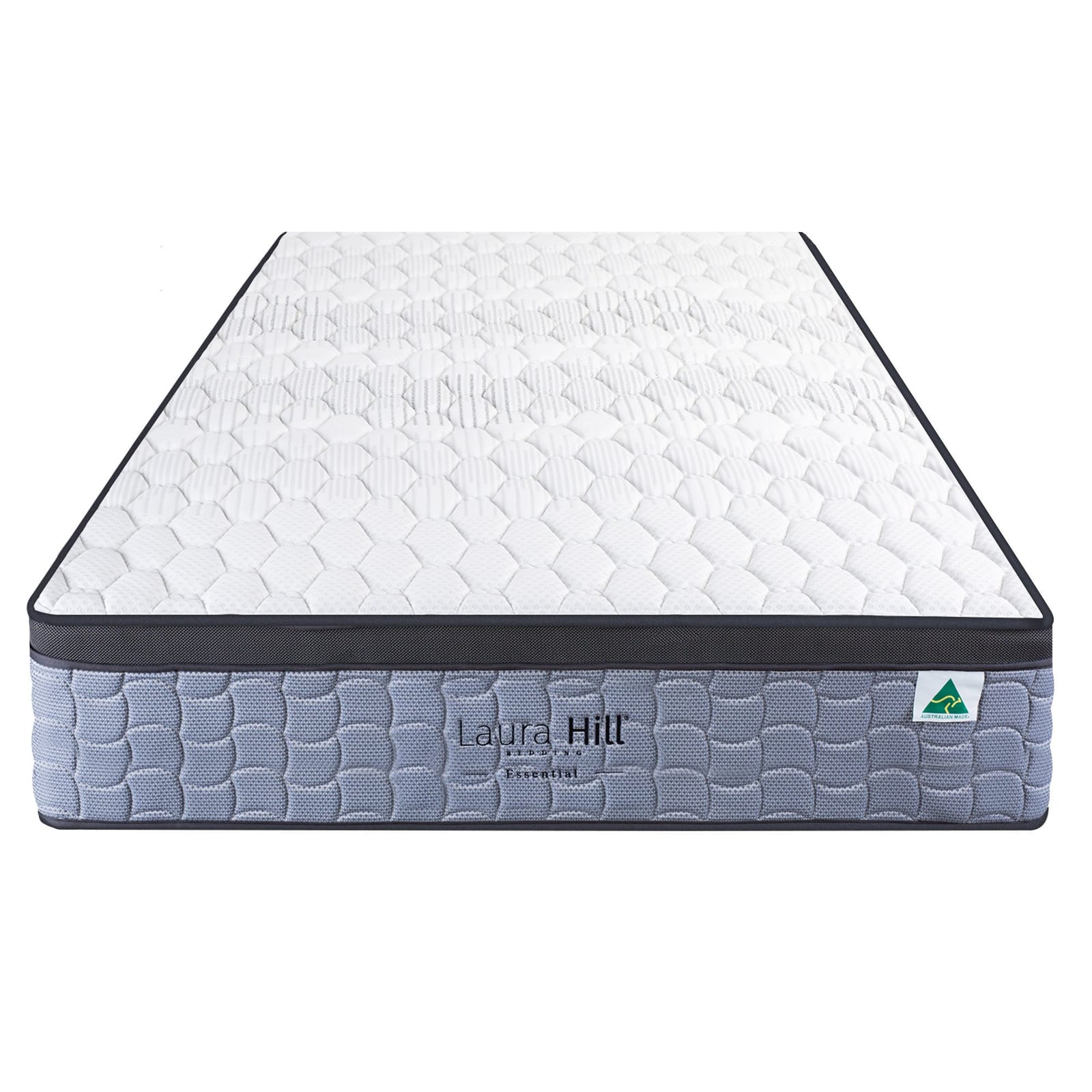 Laura Hill Essential Australian Made Double Premium mattress 138x188x32cm, rear view