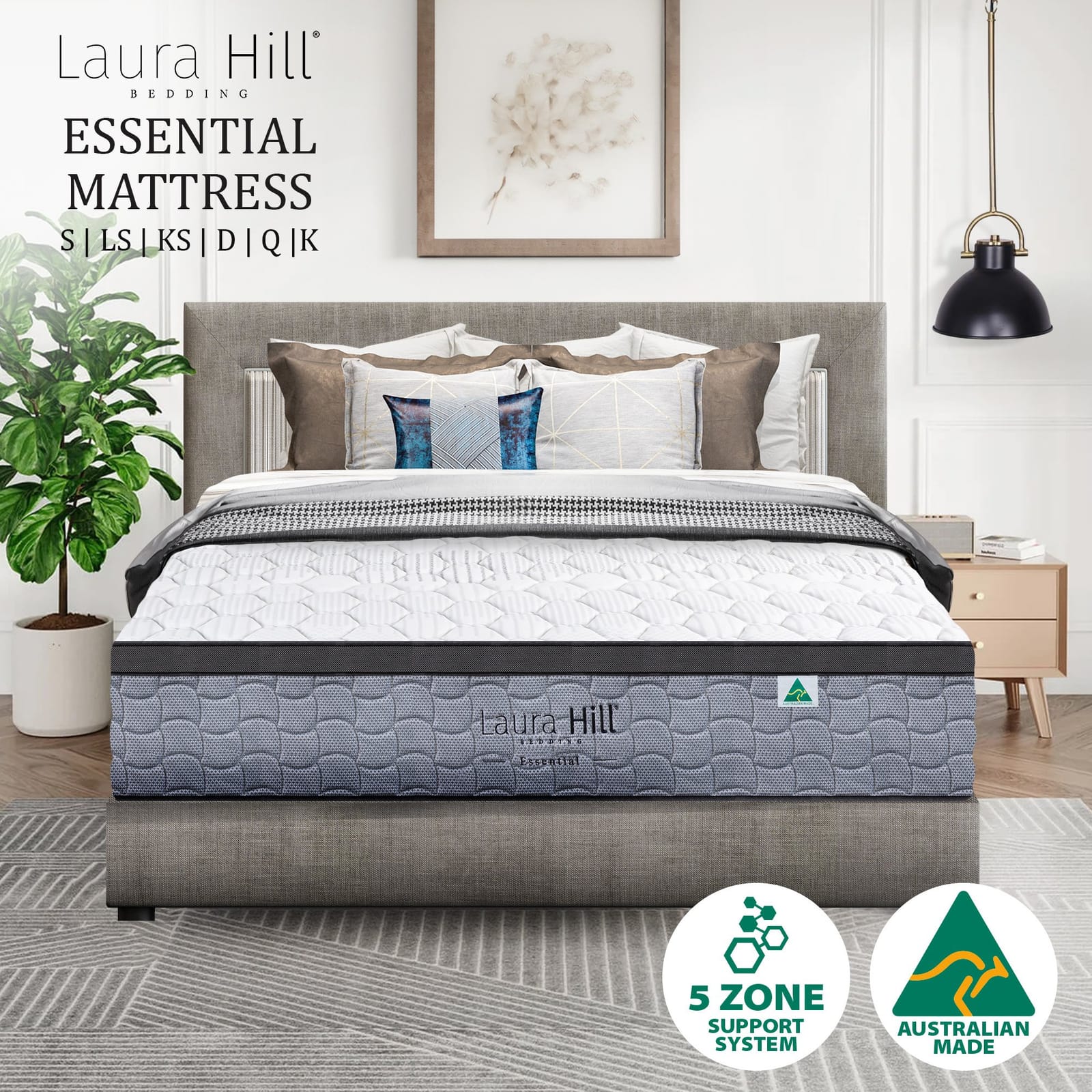 Laura Hill Essential Australian Made Double Premium mattress 138x188x32cm, detail
